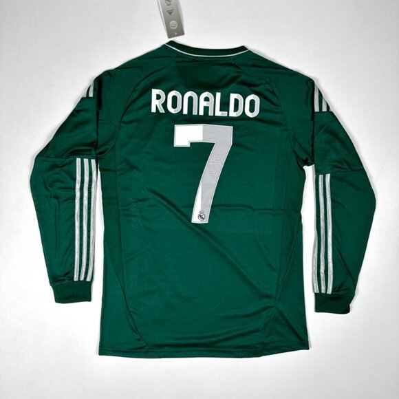 Adidas Ronaldo #7 Real Madrid 2012-13 Third Jersey Retro Green Long Sleeve - Picture 2 of 11